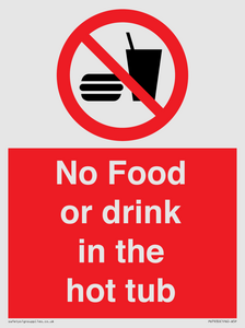 No Food or drink in the hot tub
